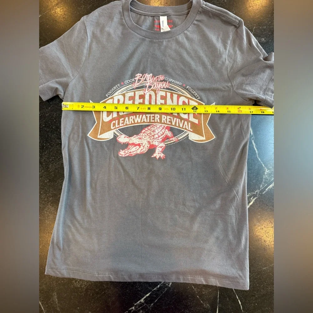 Creedence Clearwater Revival SMALL Short Sleeve Gray Band Graphic Tee CCR - Picture 5 of 9